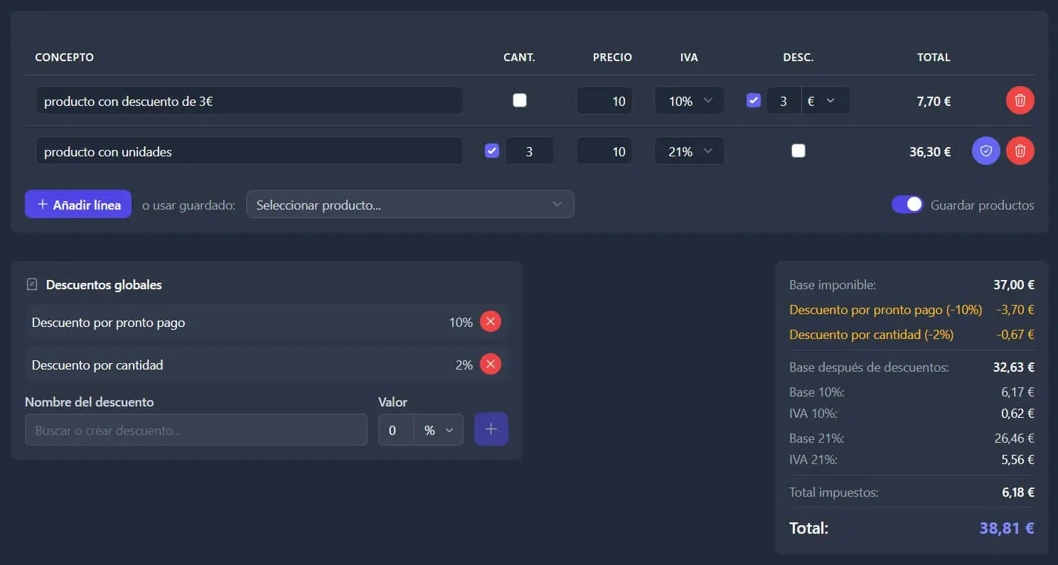 Gestión de clientes y facturas